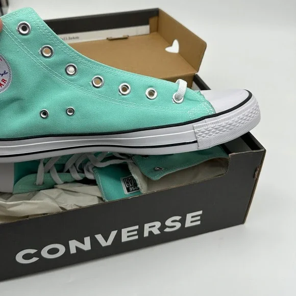 Converse Shoes Unisex Mens 9.5 Womens 11 Green Chuck Taylor All Star 164396F NEW - Picture 2 of 9